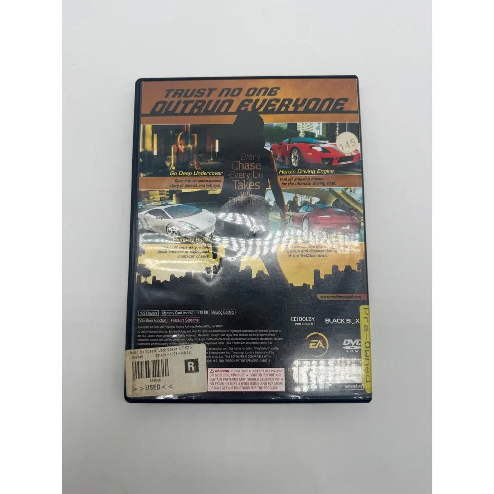 Need for Speed Undercover Sony PlayStation 2 PS2 Racing Game‎ Complete CIB